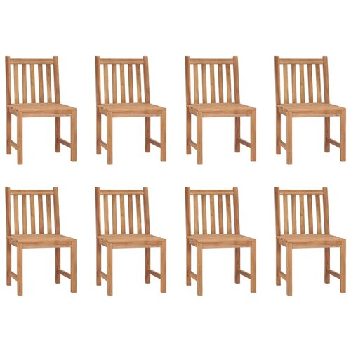  Vrtne stolice 8 kom od masivne tikovine Slike