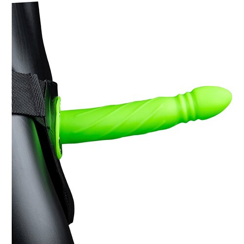 Ouch! Glow in the Dark Twisted Hollow Strap-on 8&amp;quot; 20cm Slike