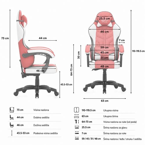 Huzaro Force 2.7 Crvena Gaming stolica Slike