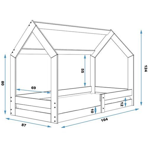 House Drveni dječji krevet 1 - 160*80 - bukva Slike
