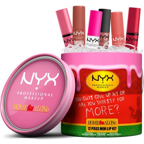 NYX Professional Makeup Home Alone 12 Piece Mini Lip Kit darilni set (za ustnice) Slike