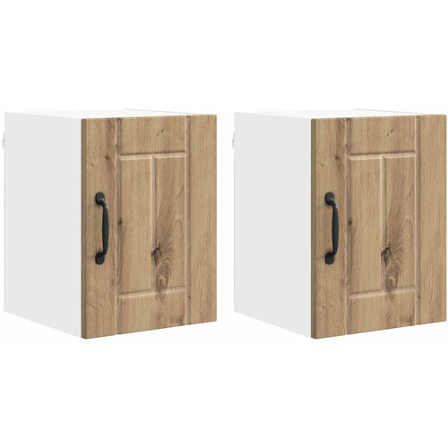  Ormar za Zid Lucca 2 pcs Hrast artisan 30 x 31 x 40 cm Slike