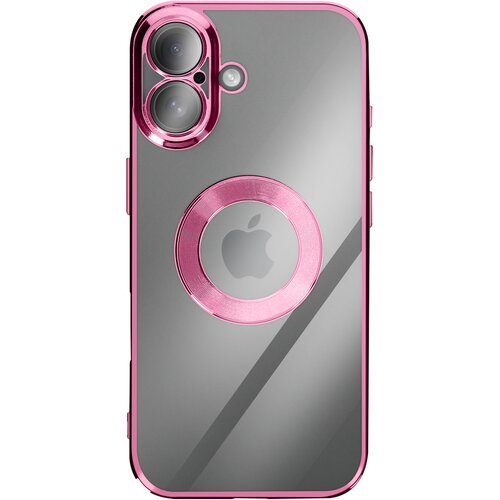 AVIZAR Ovitek za iPhone 17 s Kromiranim Robom iz Mehkega Silikona, Roza, (5000189305) Cene
