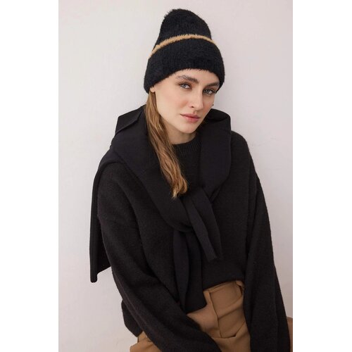 TRENDYOLMILLA ženski beret Twoaw26Br00004, crna-crna Cene