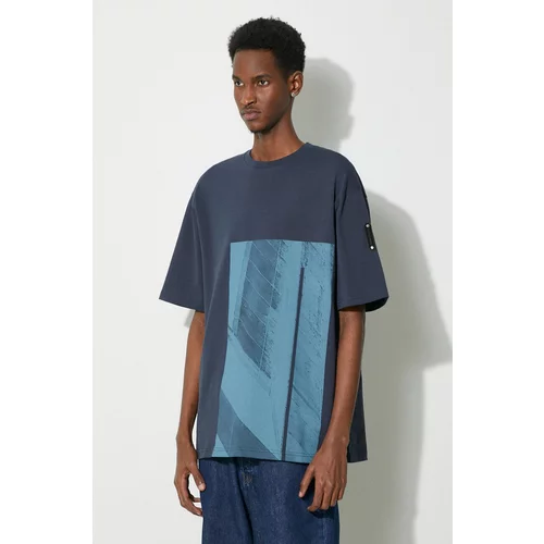 A-COLD-WALL* Bombažna kratka majica Strand T-Shirt moški, mornarsko modra barva, ACWMTS189