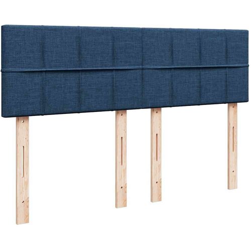 VidaXL otomanski okvir kreveta s madracem plavi 140x200cm od tkanine Slike