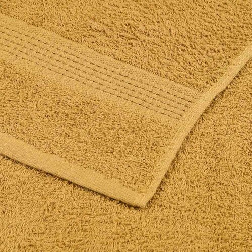 VidaXL Ručnici za pranje 10 kom zlatni 30 x 30 cm 360 gsm 100 % pamuk Slike