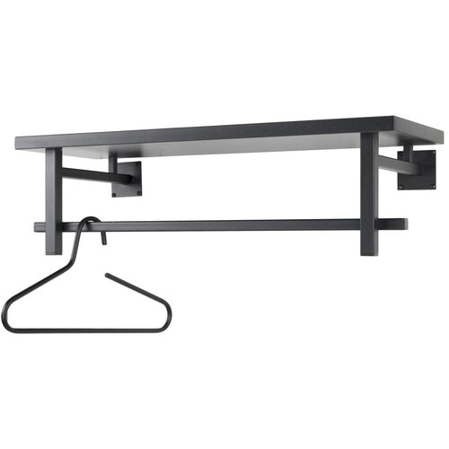 Spinder Design crna metalna zidna vje&amp;scaron;alica s policom simplon &amp;ndash; Slike