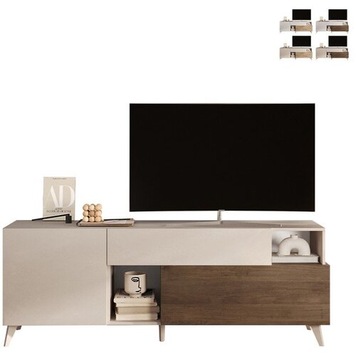 LC Mobili Sodoben bel TV regal z vrati in predalom MONACO 203175-01MR Cene