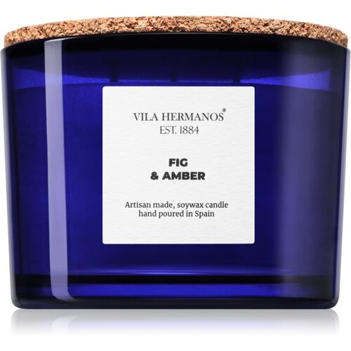 Vila Hermanos Apothecary Cobalt Blue Fig &amp;amp; Amber di&amp;scaron;eča sveča 350 g Slike