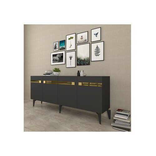 Hanah home komoda hayat KB150 anthracite gold Slike