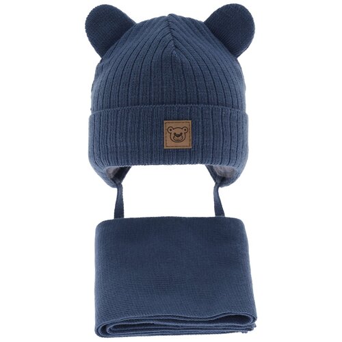 AGBO Boy&amp;#039;s winter set: hat and scarf blue Anthony Slike