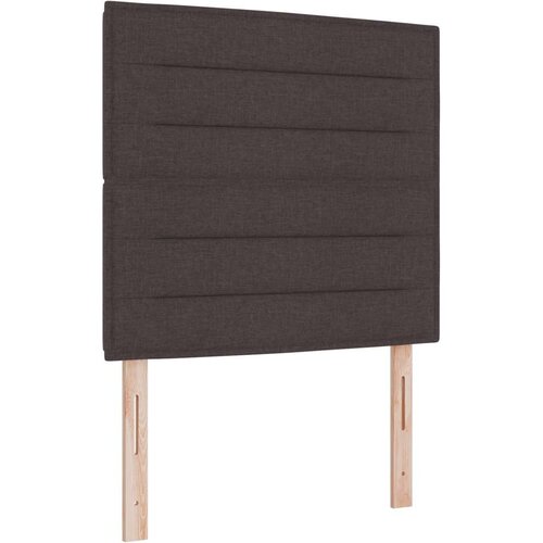  Krevet s podnicom s madracem &amp;amp;amp LED Tamnosmeđi 100x200 cm Tkanina Slike