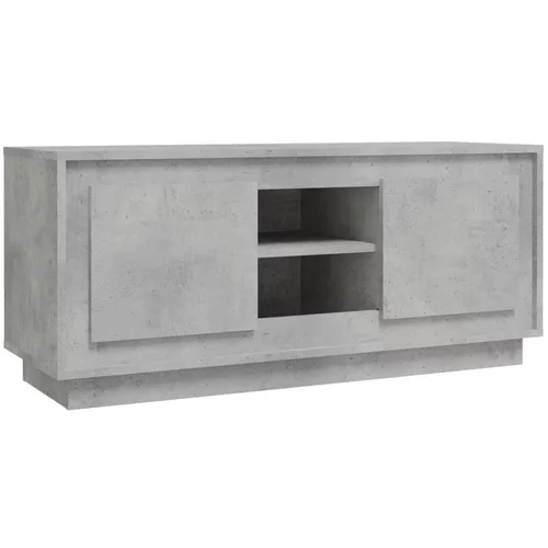 vidaXL TV omarica betonsko siva 102x35x45 cm inženirski les, (20732205)