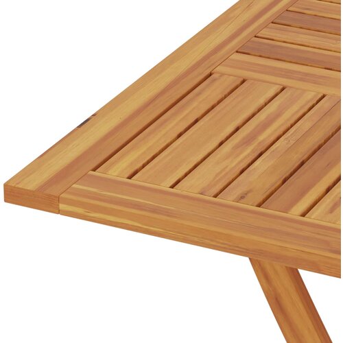  Preklopni vrtni stol Prirodna 90 x 90 x 75 cm Čvrsto teak drvo Slike