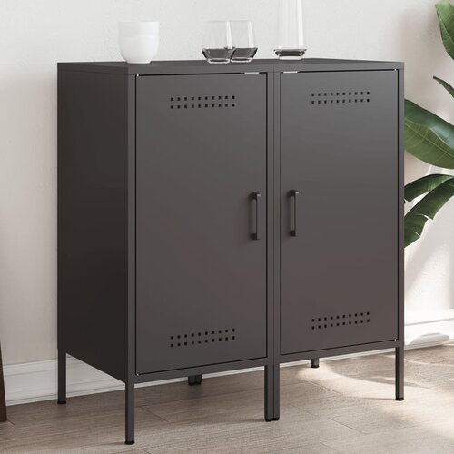 vidaXL Komode 2 kom crna 36 x 39 x 79 cm od hladno valjanog čelika Cene