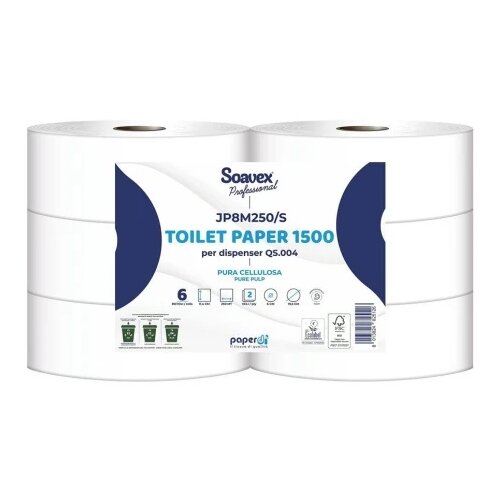 Soavex Professional Mini Jumbo Toaletna rolna 250m 2sl (6 rolni) ( JP8M250/S ) Cene