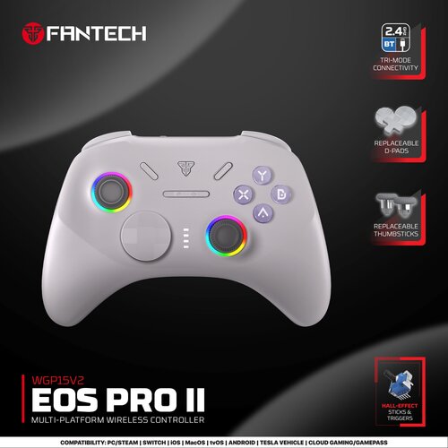 Fantech Joypad wireless WGP15V2 EOS PRO II multiplatform RGB sivi Cene