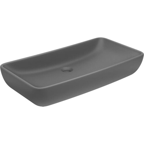 Maison Chic Razkošen Umivalnik - Kopalna umivalnik - Lavabo pravokoten mat temno siv 71x38 cm keramičen, (21684617) Cene