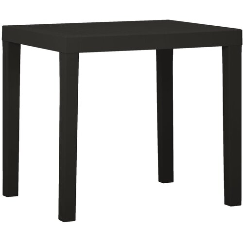 VidaXL Vrtna miza antracitna 79x65x72 cm plastika Slike