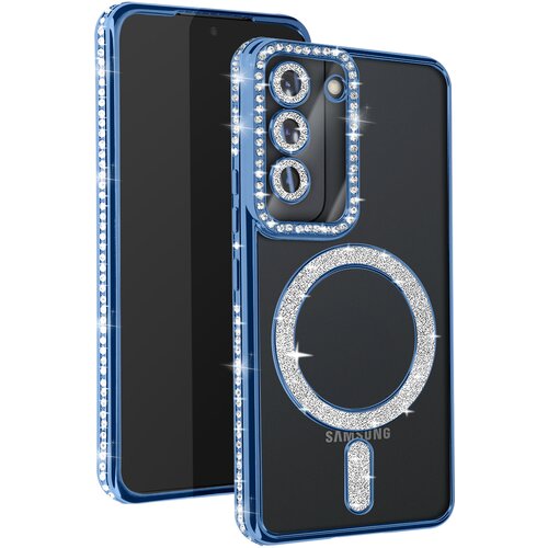 AVIZAR Diamantno ohišje za Samsung Galaxy S23 MagSafe Contour Strass, Svetlo modra, (5000011015) Cene