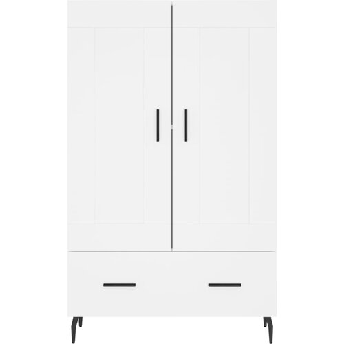  Visoka komoda bijela 69,5 x 31 x 115 cm od konstruiranog drva Slike