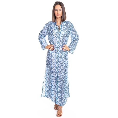Isla Bonita By Sigris Dolge obleke Dolga Midi Obleka Modra Slike