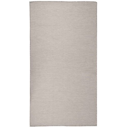 VidaXL Vanjski tepih ravnog tkanja 80 x 150 cm sivo-smeđi Slike