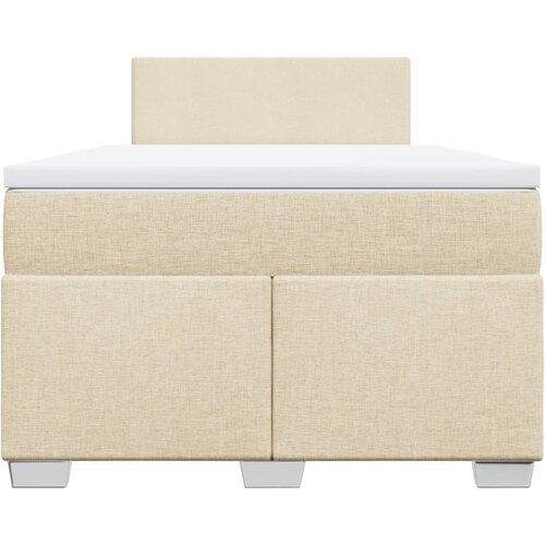  Krevet box spring s madracem krem 120 x 190 cm od tkanine Slike