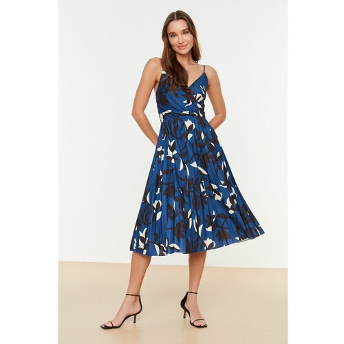 Trendyol Multicolor Floral Pattern Knitted Dress Slike