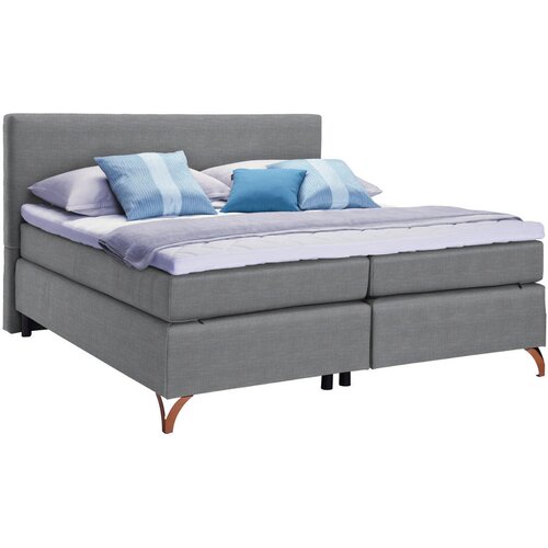 Esposa POSTELJA BOXSPRING 200 cm x 200 cm , tekstil siva Slike