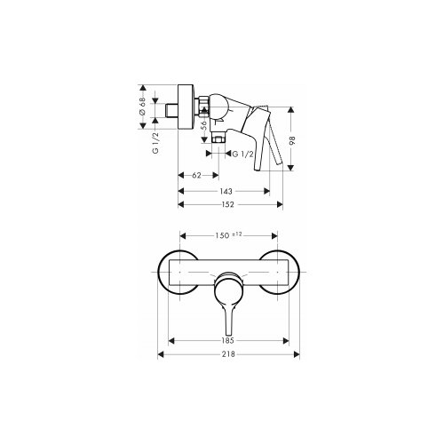 Hansgrohe Talis S slavina za tu&amp;scaron; kadu 72600000 Slike