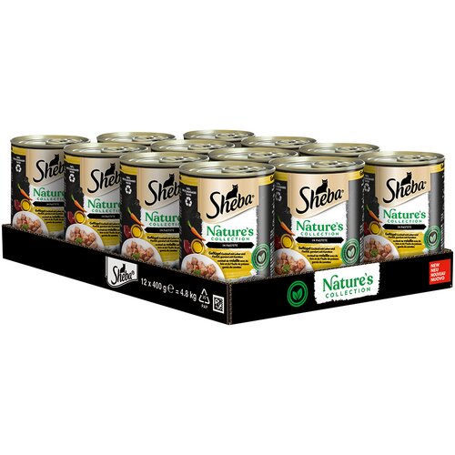 Sheba Nature's Collection 12 x 400 g - Perutninski koktajl z jetri in ribjim oljem ter korenjem v terini Cene