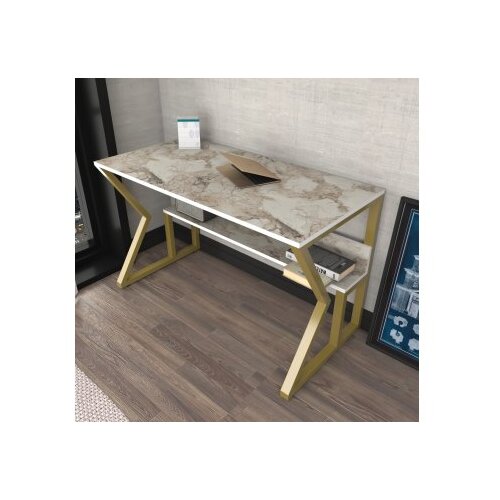 Hanah home Radni sto Wake White Gold Cene
