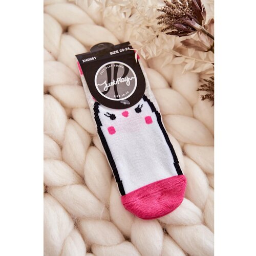 Kesi Children's Classic Cotton Socks Grey-Pink Cene