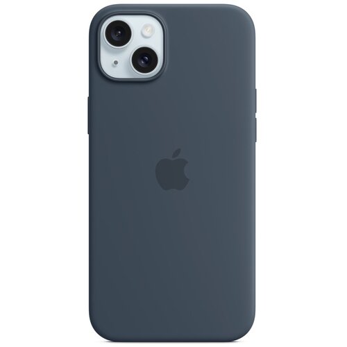 Apple iPhone 15 Plus Silicone Case with MagSafe - Storm Blue Slike