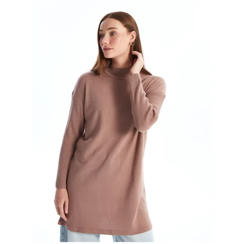 LC Waikiki Half Turtleneck Plain Long Sleeve Women's Knitwear Tunic