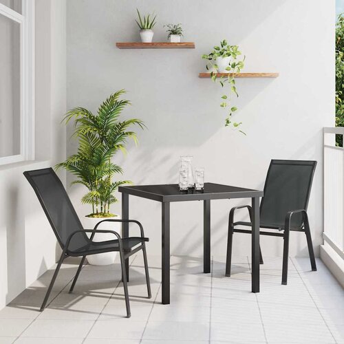  Vrtni set za objed 3 pcs Crna Čelik s prahom Cene