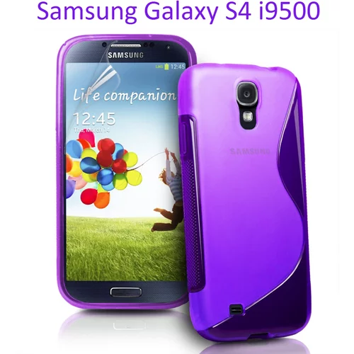 Gumijasti / gel etui S-Line za Samsung Galaxy S4 i9500 - vijolični