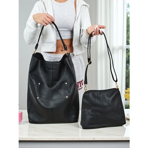 Resti Athena Grande Bag - large black A4 eco-leather bag, practical and elegant Slike