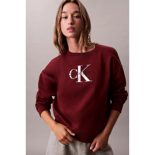 Calvin Klein Jeans Puloverji LS MONOLOGO FRENCH TERRY Rdeča Cene