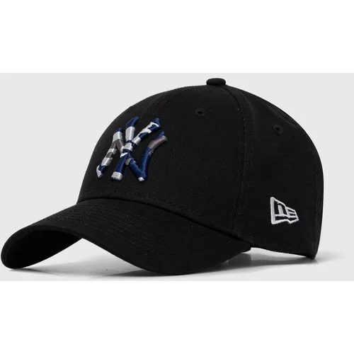 New Era Bombažna bejzbolska kapa črna barva, NEW YORK YANKEES