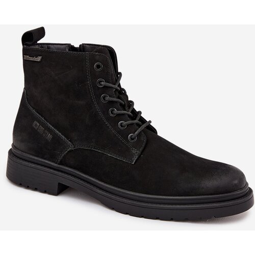 Big Star Leather Insulated Men's Ankle Boots With Zipper Cene
