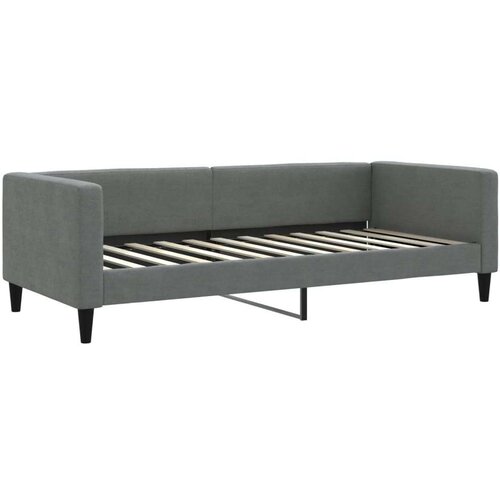 VidaXL Dnevni krevet na razvlačenje tamnosivi 100 x 200 cm od tkanine Slike
