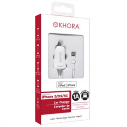POZZI Khora Mobile KH-22190 avtomobilski polnilnik za Apple iPhone 5 White, (21019668) Slike