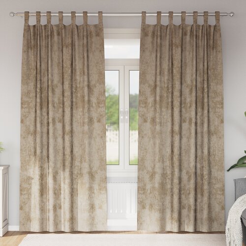 VidaXL žametne zavese 2 kosa s očesi &amp;Scaron;ampanjec 260x140 cm Slike