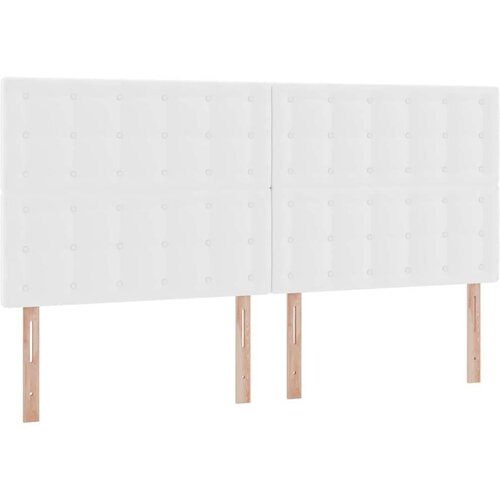 Krevet s od storage Čista bijela 200 x 200 cm Lažna koža Slike