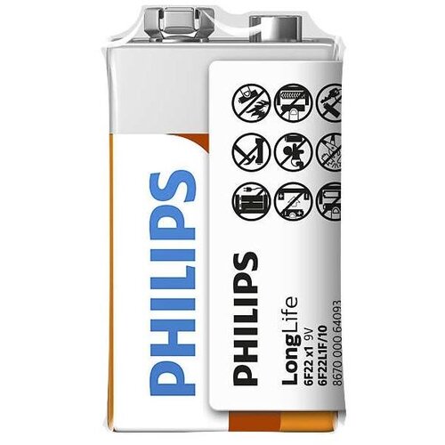 Philips 6F22L1F/10 - cink-hloridna baterija 6F22 LONGLIFE 9 V 150 mAh Cene