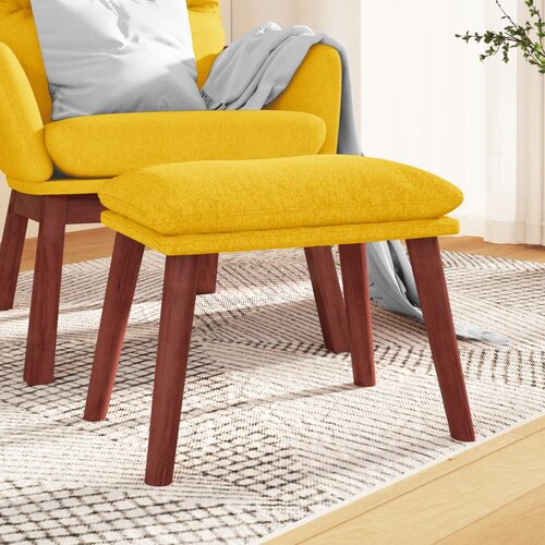 vidaXL stolček za noge gorčično rumen 45x29,5x39 cm blago Cene