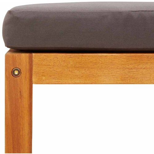  Vrtni tabure s jastukom 65x65x29 cm od masivnog drva bagrema Slike